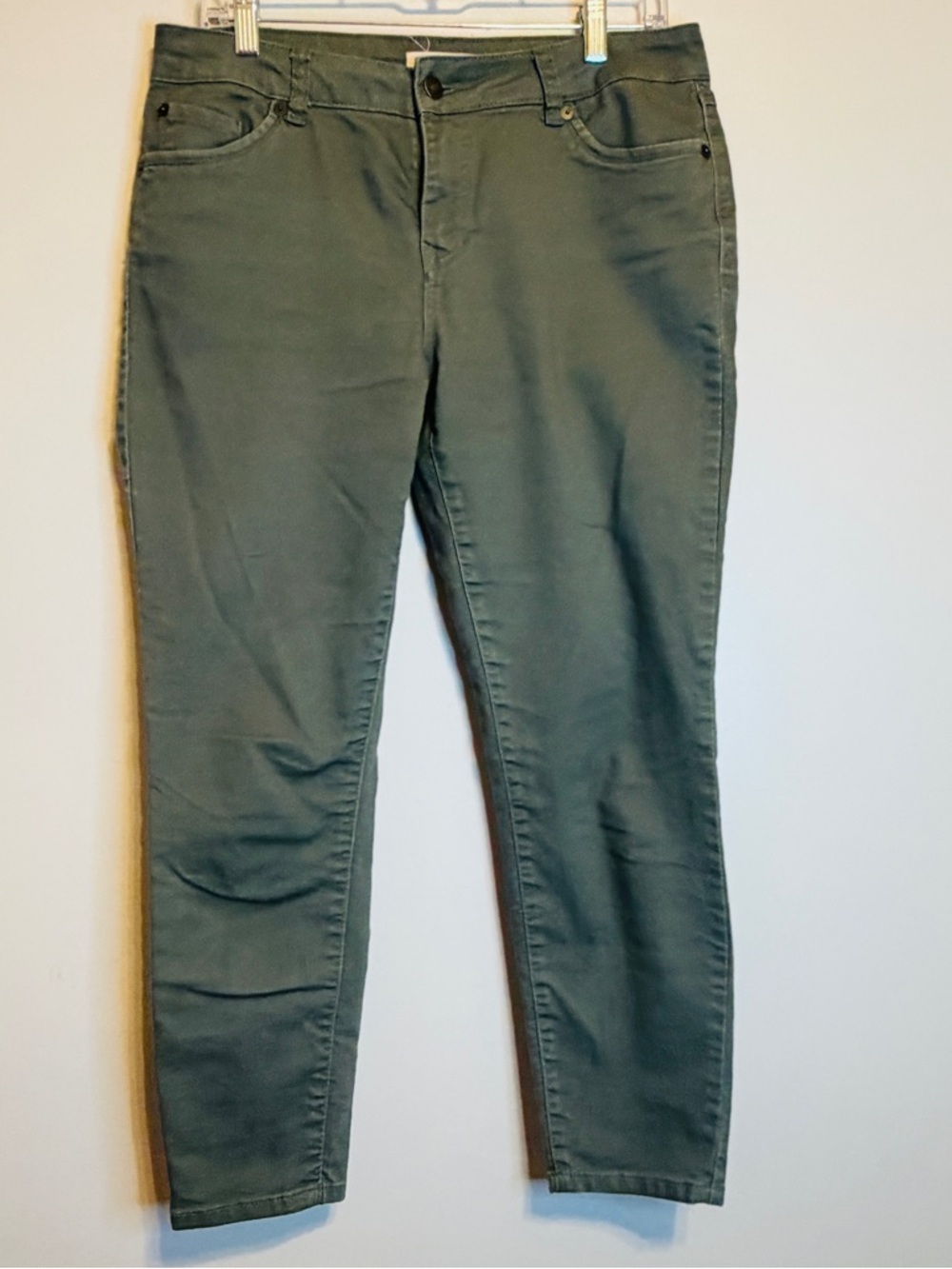 Artisan Ny Olive Skinny Pants - Deep Olive Green